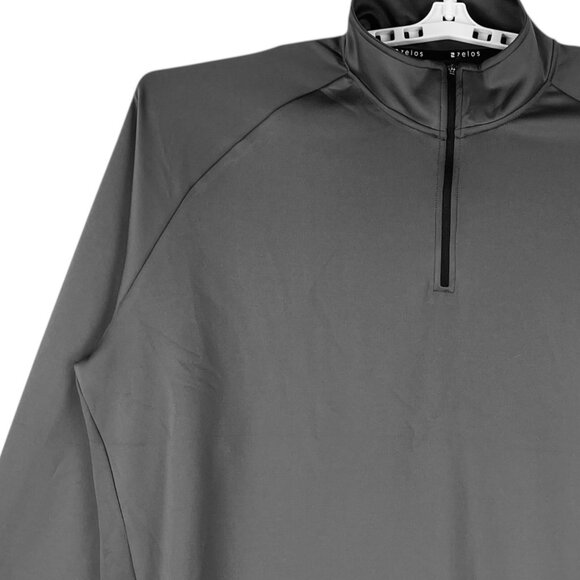 Zelos Men's Pullover Dark Grey 1/4 Zip Activewear Sweatshirt Long Sleeve Size 4X - Picture 6 of 13